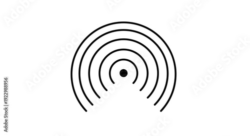 Simple black concentric circles on white background.