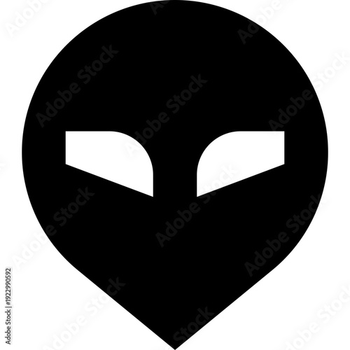 Mysterious Alien Face in Black and White