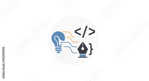 Code Development Programming Concept Icon.