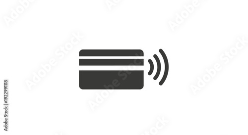 Contactless Credit Card Payment Icon.