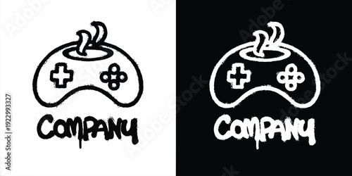 Graffiti Game Cafe logo vector design