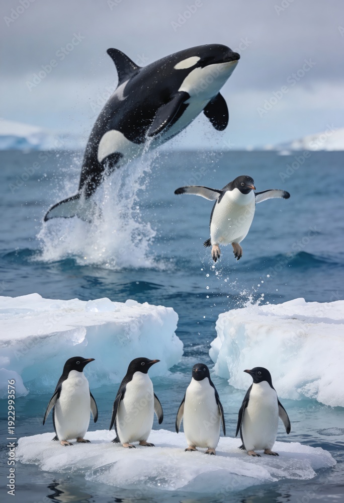 Fototapeta premium penguin in antarctica