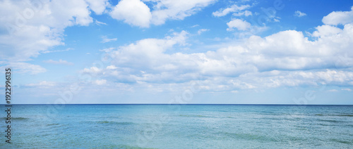 Beautiful sky and blue sea