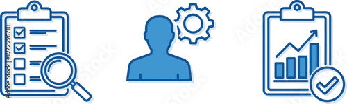 Process optimization through task management and analytics for efficiency improvement isolated on transparent background, Vector