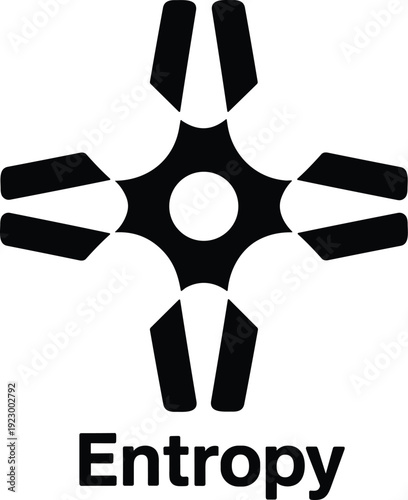 Entropy Line Vector Icon Representing Chaos and Disorder Concept