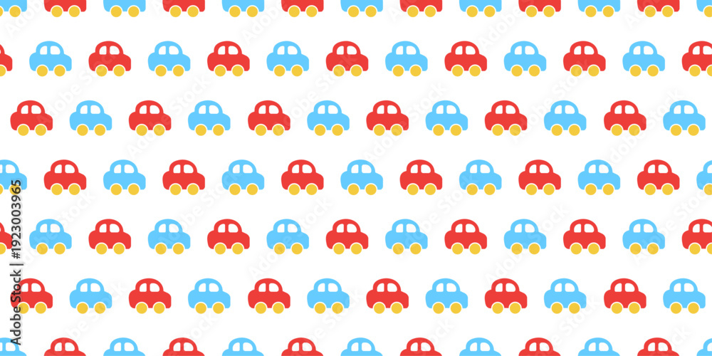 custom made wallpaper toronto digitalA children's pattern with red and blue cars on a white background. Wallpaper for a children's room.Vector illustration. Cartoons car s