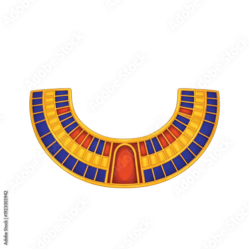The Egyptian pharaonic necklace was worn by the pharaohs.