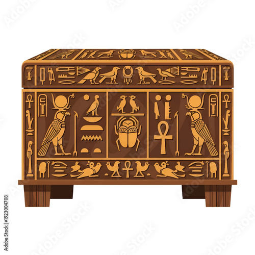 Ancient Egyptian Pharaoh Coffin Icon