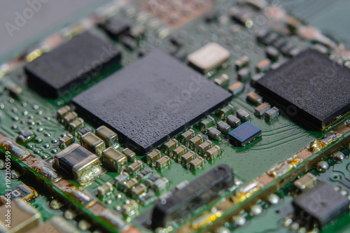 Close up of computer circuit board