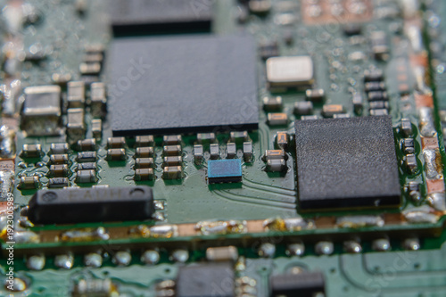 Close up of computer circuit board