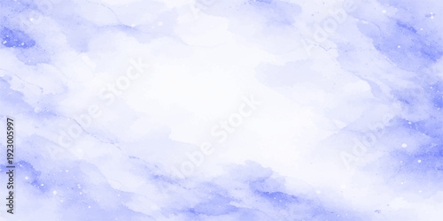 A beautiful bright blue sky filled with fluffy white cumulus clouds on a clear sunny summer day creates a scenic nature atmosphere and a peaceful heavenly cloudscape