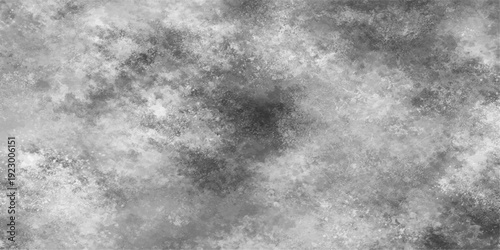 An abstract black and white grunge background features a dark motion pattern of smoke and clouds, blending a stormy sky texture with mist and light for a dramatic nature backdrop