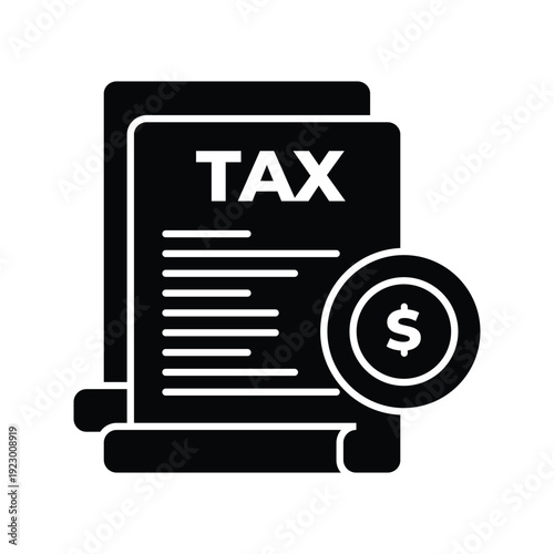 Tax forms and coin, concept of finance and economy