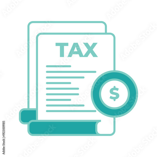 Tax documents and finance economy concept, dollar coin