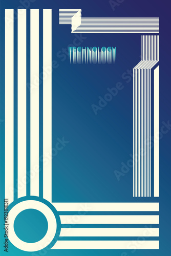 Futuristic Technology Background with Geometric Lines. Template for Banner, background and etc.