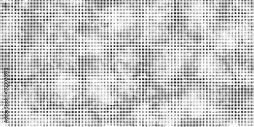 Halftone faded gradient texture. Grunge halftone grit background. White and black sand noise wallpaper. Retro pixilated vector backdrop