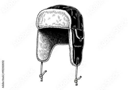 Illustration of a Ushanka Hat.
