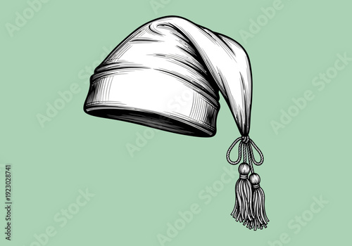 Vintage Nightcap with Tassels.