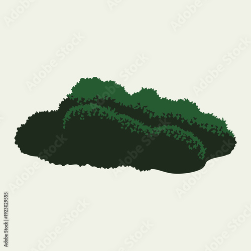 Green Bush Illustration.