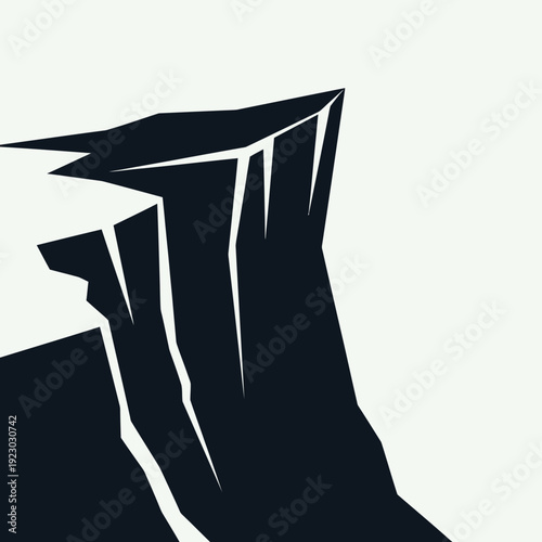 Dramatic Cliff Face Silhouette.