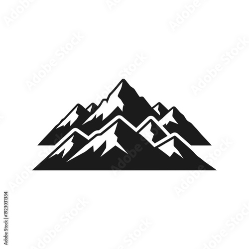 Stylized Mountain Range Silhouette 1.