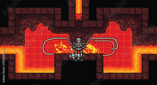 This dramatic, abstract image of fire against a dark brick wall evokes feelings of intensity and energy. It's ideal for concepts related to passion, t