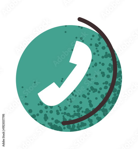 Green button to accept call