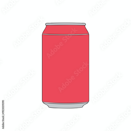 Red Soda Can Illustration