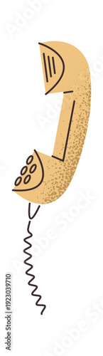 Customer service corded telephone handset