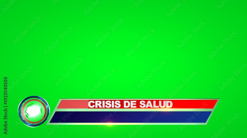 custom made wallpaper toronto digitalCrisis de salud News Banner With Green Screen Background And Circular Globe Emblem