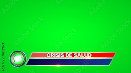 Wallpaper Mural Crisis de salud News Banner With Green Screen Background And Circular Globe Emblem Torontodigital.ca