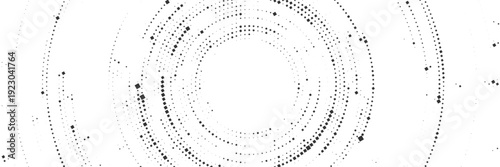 Monochrome Circular Pixel Wave Abstract Background Vector for Modern Technology Design, Ideal for data visualization, fintech dashboards, corporate presentations, AI interfaces and innovative digital 