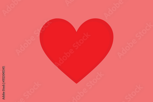 Minimal Red Heart on Soft Pink Background – Simple Love Concept