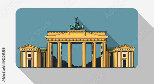 Stunning illustration of Brandenburg Gate in Berlin, Germany