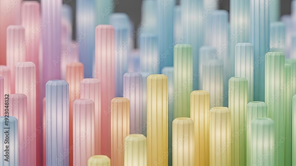 Obraz premium Abstract colorful columnar shapes background
