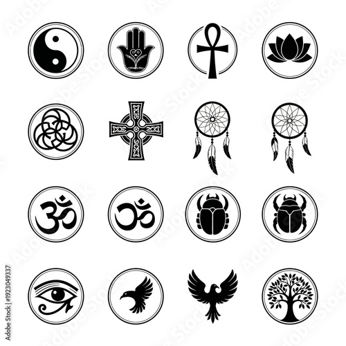Collection of Mystical and Spiritual Symbols.