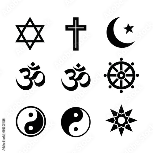 Collection of Religious Symbols and Icons 1.