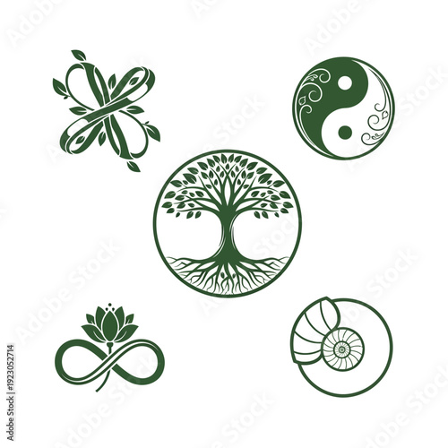 Collection of Spiritual and Symbolic Icons.