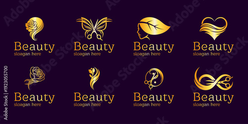 beauty women,natural spa, cosmetic, logo design inspiration