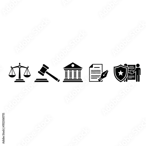Law and Justice Icons Set 2.