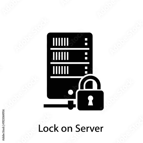 Secure Server Lock Icon.