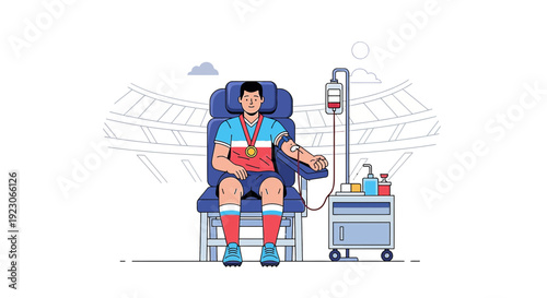 Athlete Receives Blood Transfusion After Winning Medal at Stadium