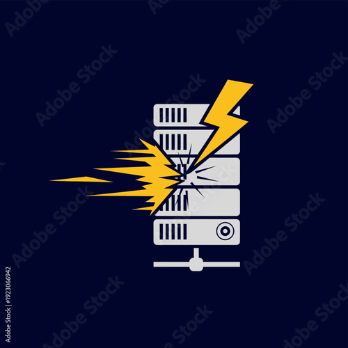 Server Rack Damaged by Lightning Strike.