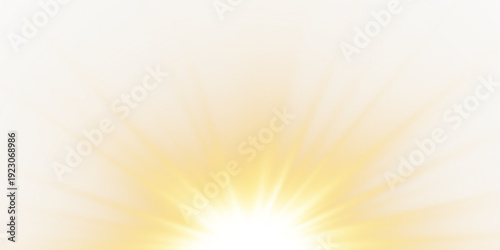Yellow sun sparkle PNG with golden light, flash radiant sun rays, and glowing lens flash. Glow bright light star, explosion yellow sunlight, vector illustration 