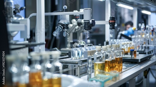 A photo of AI-powered robots in a lab environment.