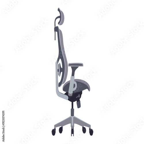 Modern ergonomic office chair with adjustable height and lumbar support