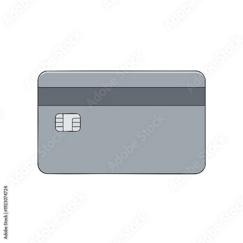 Modern Credit Card on Plain Background for Financial and Business Use