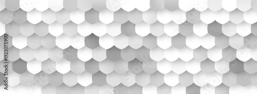 Elegant silver and white scale pattern background with layered abstract geometric shapes and soft gradient texture