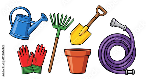 Gardening tools and accessories for planting flowers