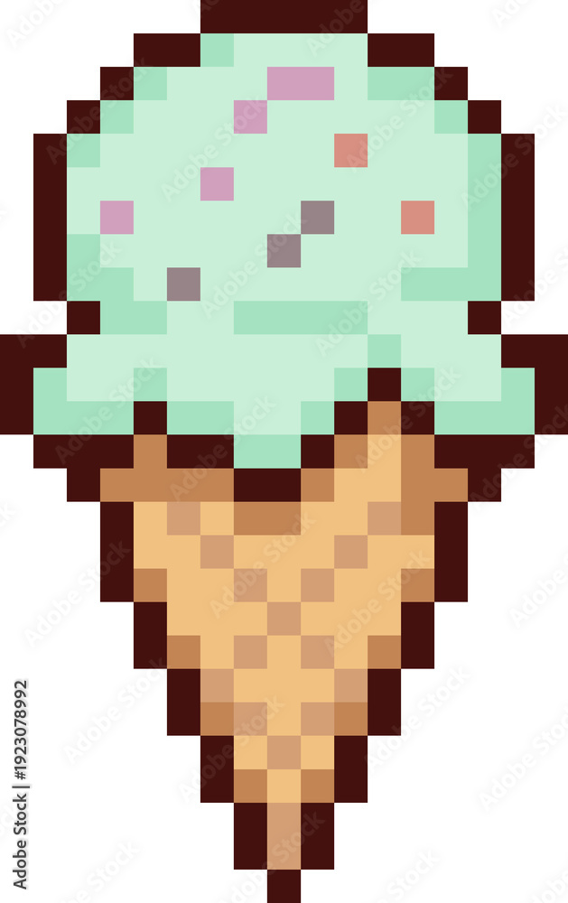 Obraz premium Cute girlish pixel icon